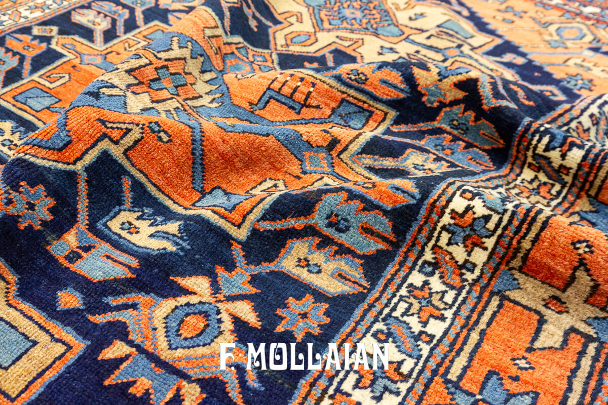 Heriz Rug Dark Blue Field Garaje n°:257549