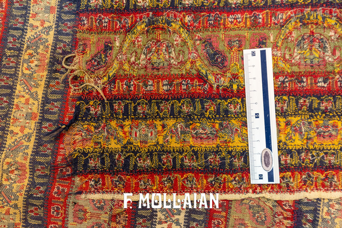 Textile Antique Châle du Cachemire Multicolore n°:393516