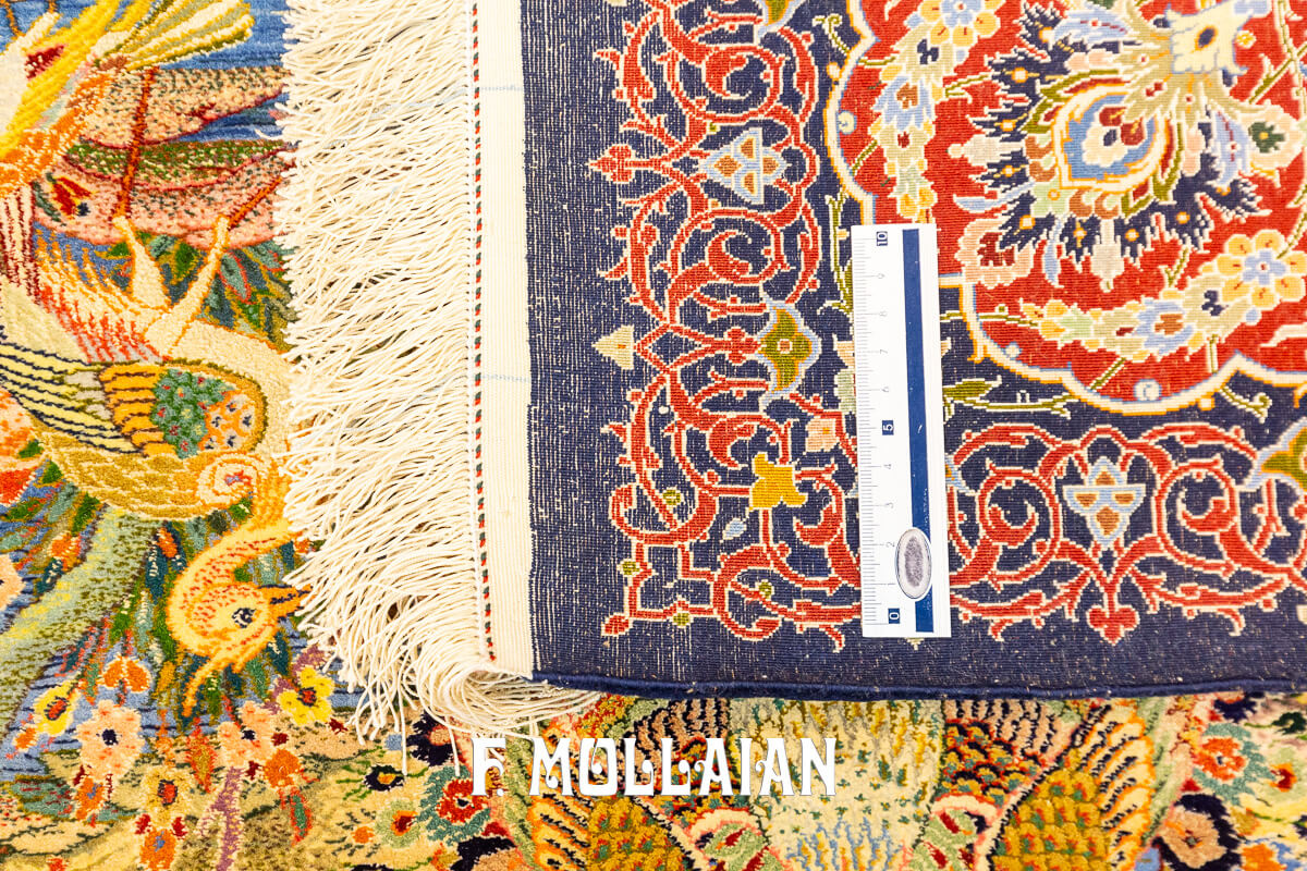 Tappeto Isfahan Firmato F. Haghighi Trama Seta Extra Fine n°:566113