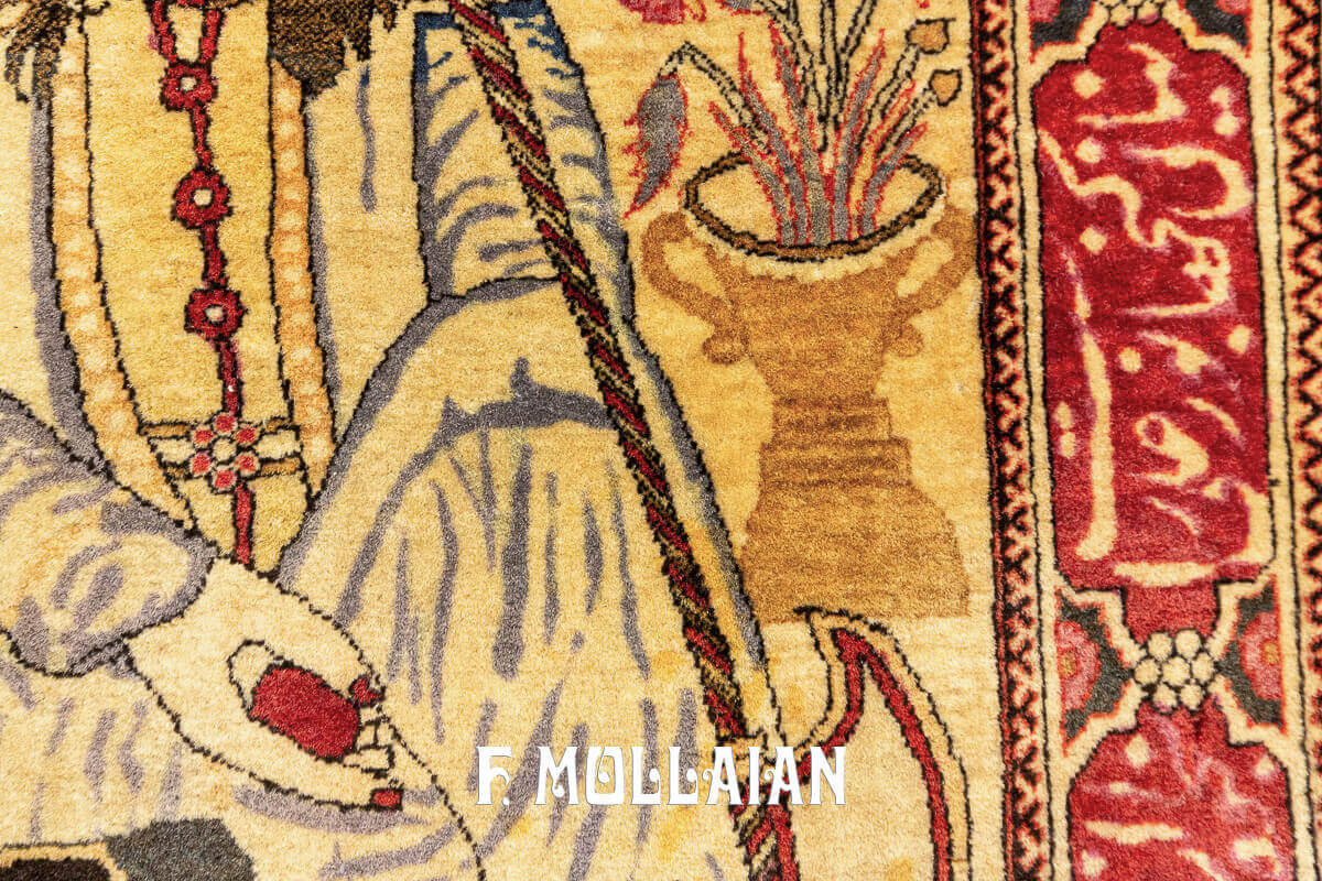 Tappeto Keshan Mohtasham Figurativo n°:592183