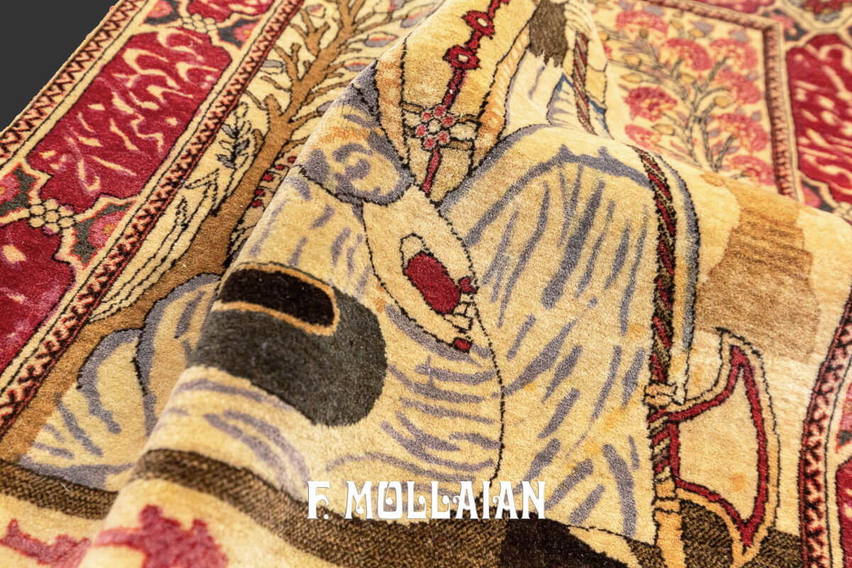 Tappeto Keshan Mohtasham Figurativo n°:592183