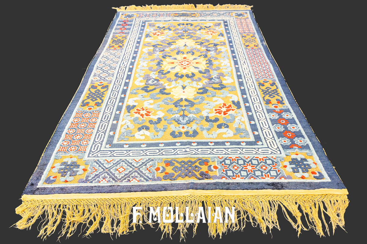 Chinese Rug Silk&Metal n°:695805
