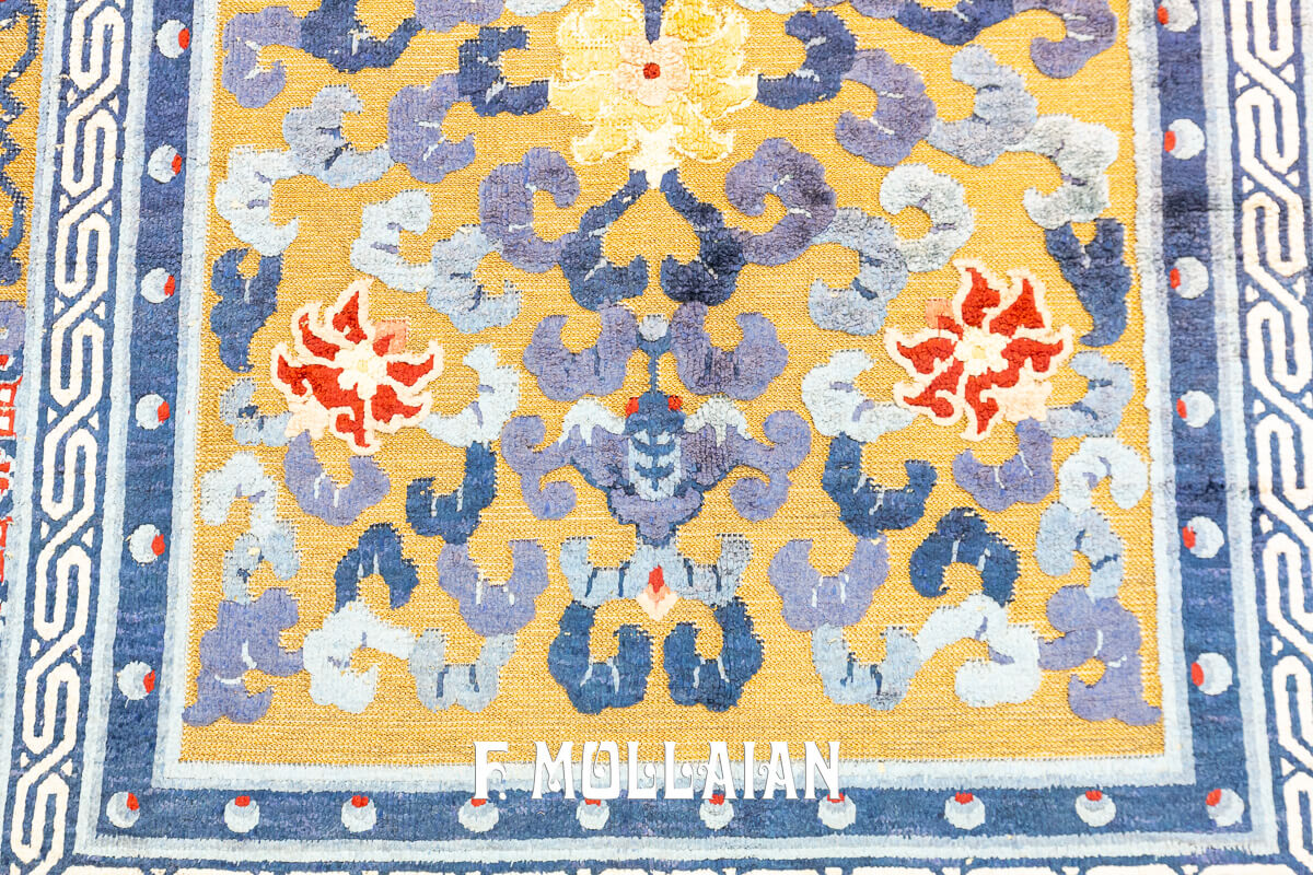 Chinese Rug Silk&Metal n°:695805
