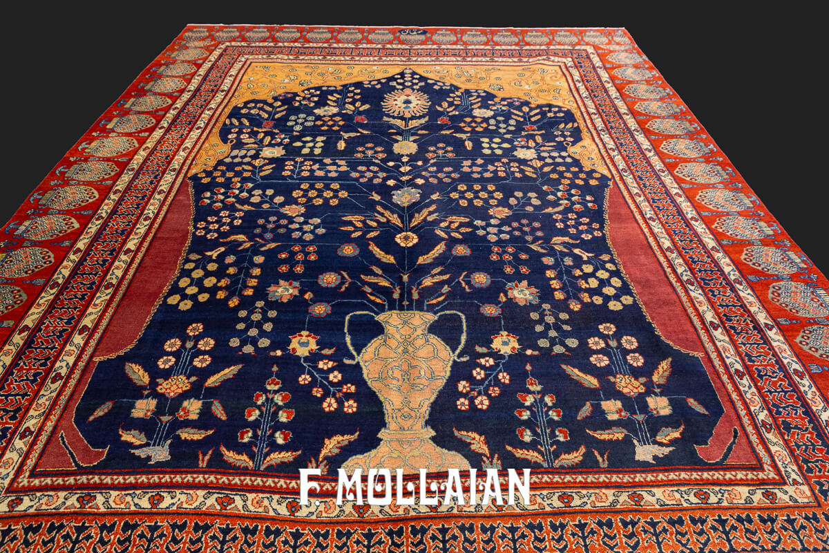 Tappeto Antico Decorativo Tabriz Firmato n°:88160831