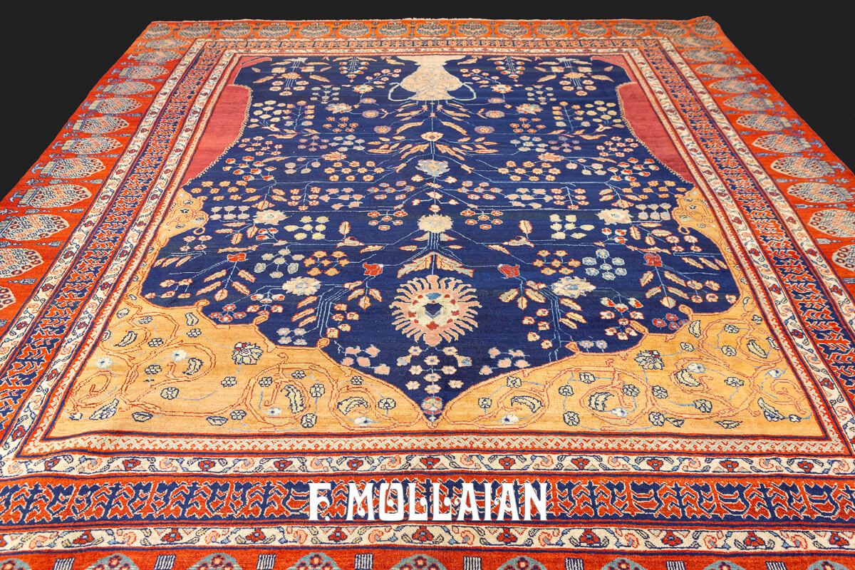 Tappeto Antico Decorativo Tabriz Firmato n°:88160831