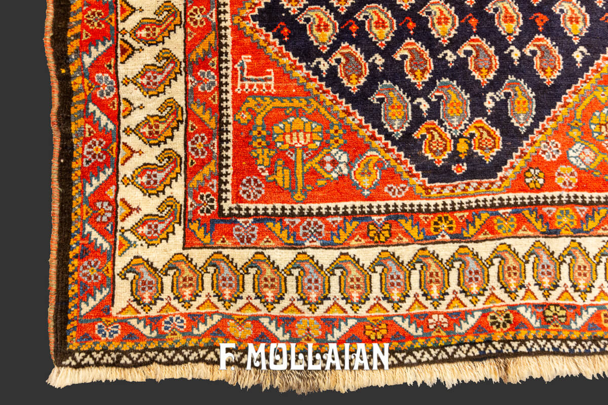 Antique Persian Rug Kashkuli Botheh n°:18170347