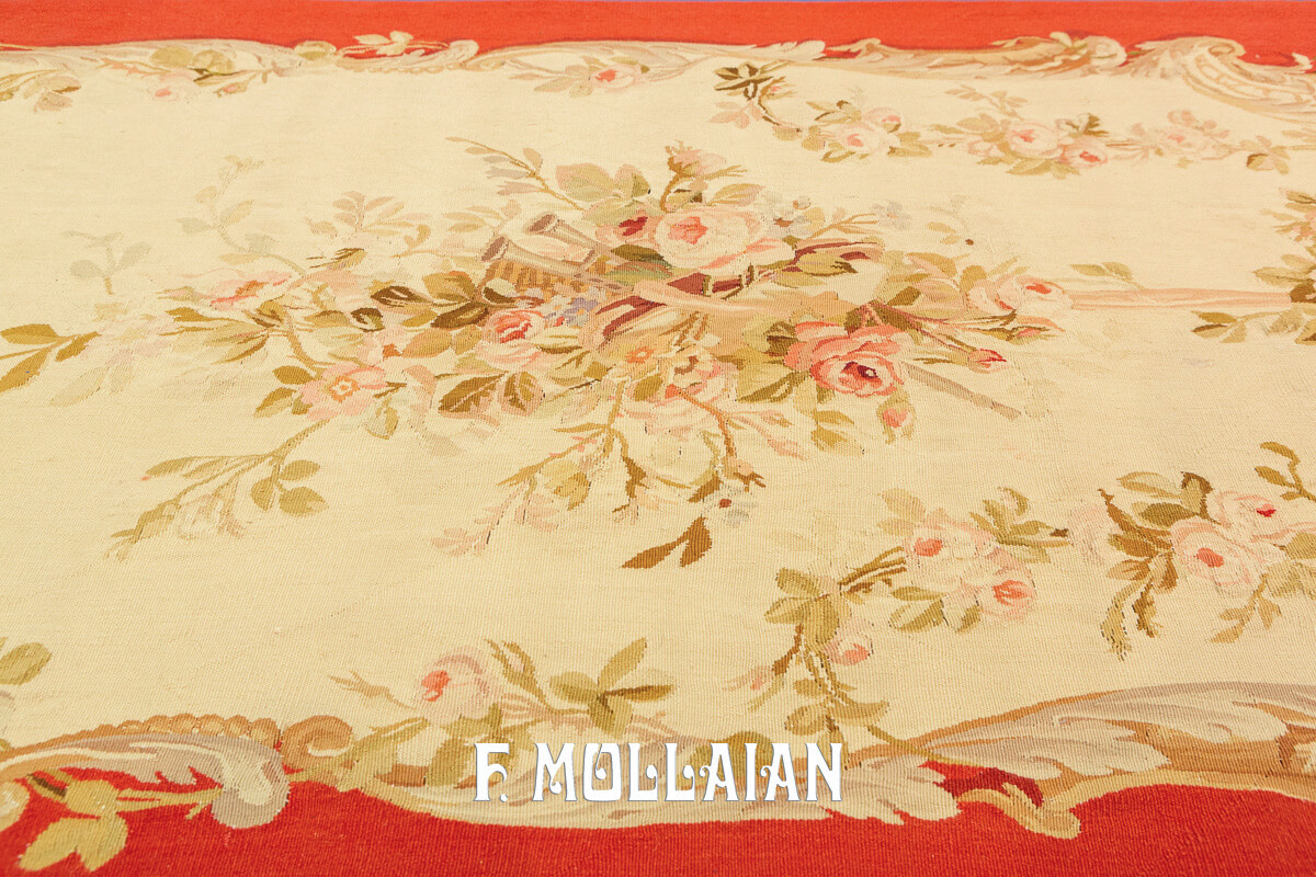 Antique Tapestery Floral Aubbusson n°:262450