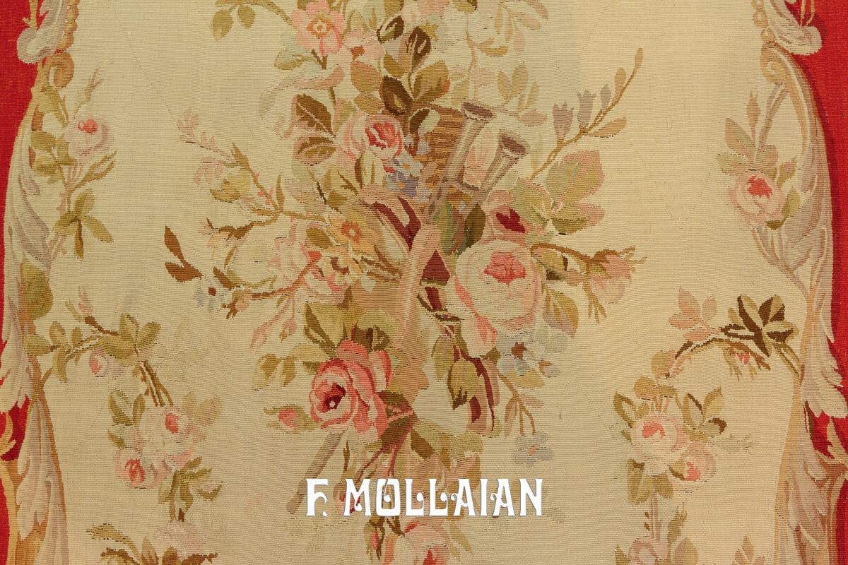 Antique Tapestery Floral Aubbusson n°:262450