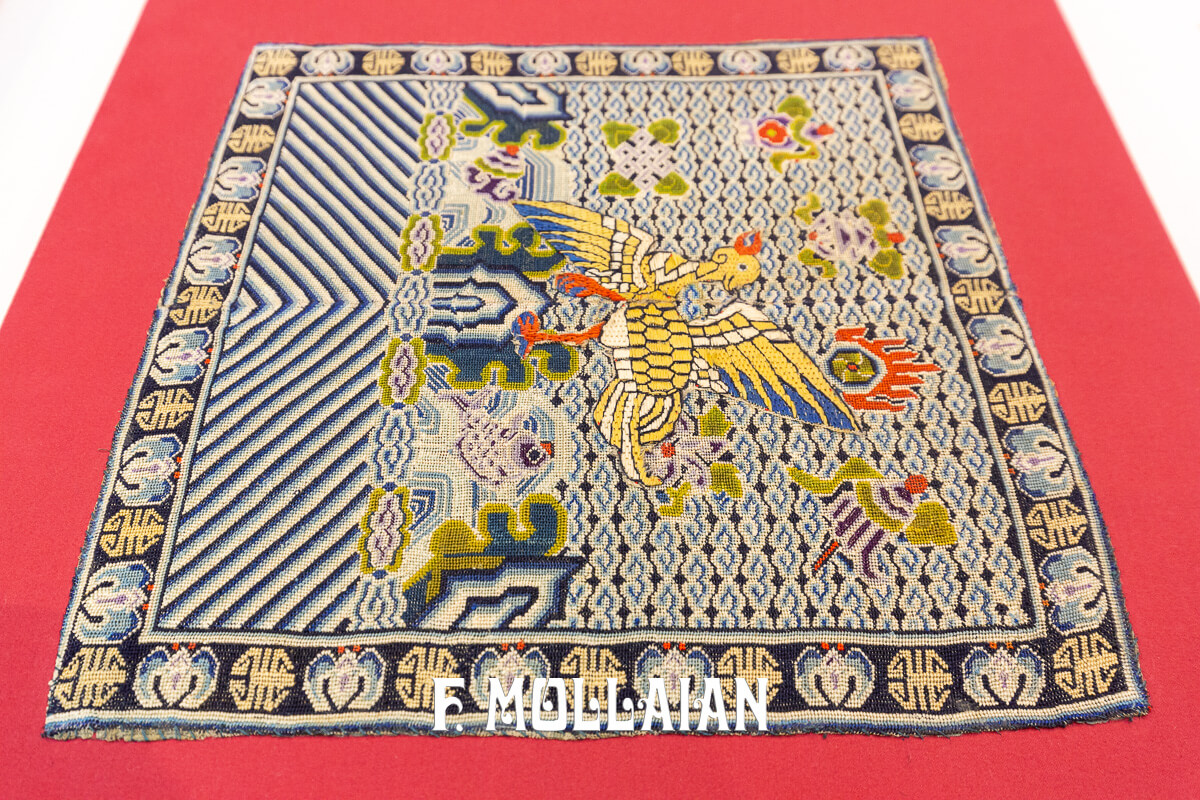 Antique Chines Textile Pair Rank Badge Embroidery n°:57210280-77046486