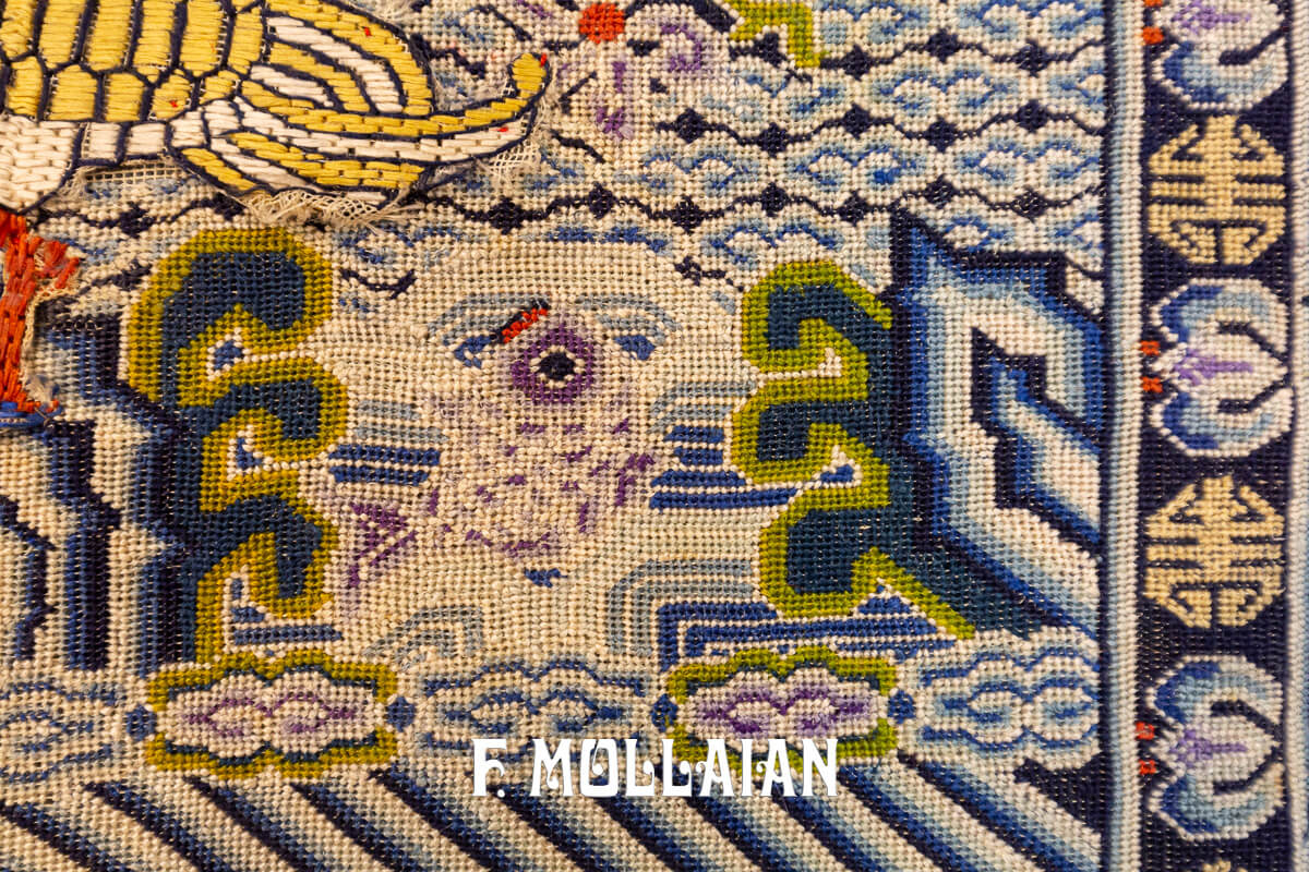 Antique Chines Textile Pair Rank Badge Embroidery n°:57210280-77046486
