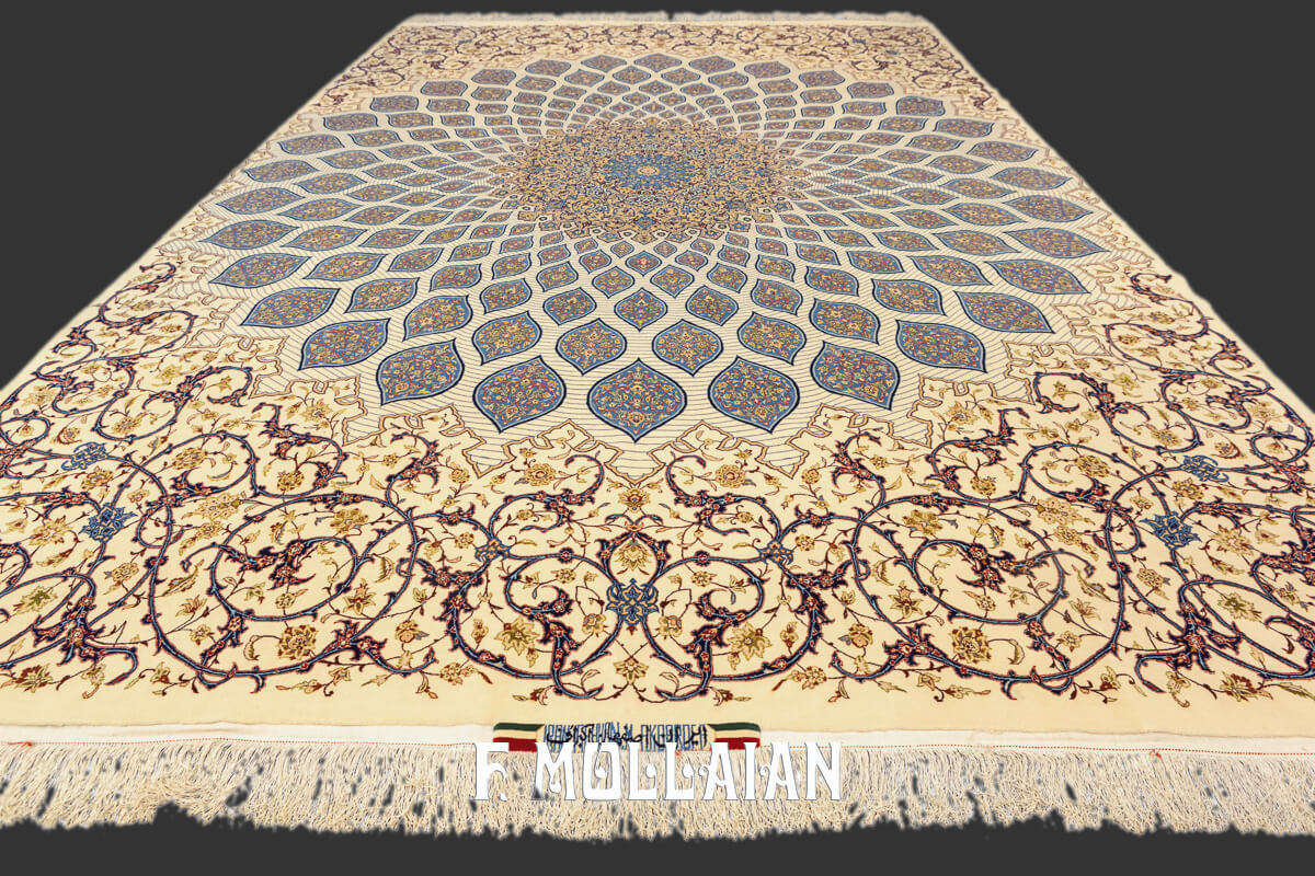 Isfahan Rug Silk Warps Signed Akbarof (Pair) n°:579531