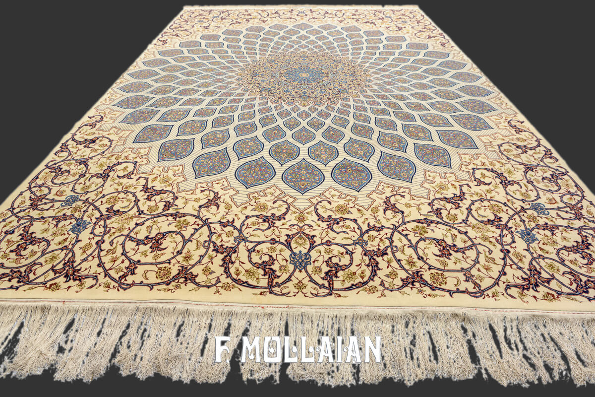 Isfahan Rug Silk Warps Signed Akbarof (Pair) n°:579531