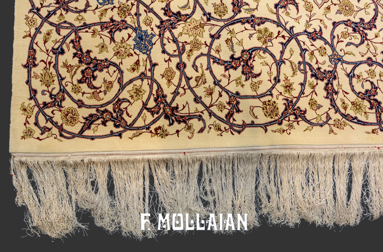 Isfahan Rug Silk Warps Signed Akbarof (Pair) n°:579531