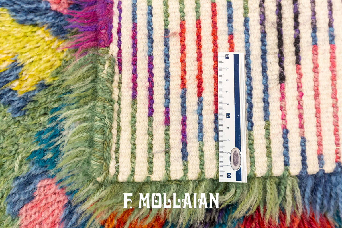 Scandinavian Rug Rya Multicolor n°:589024