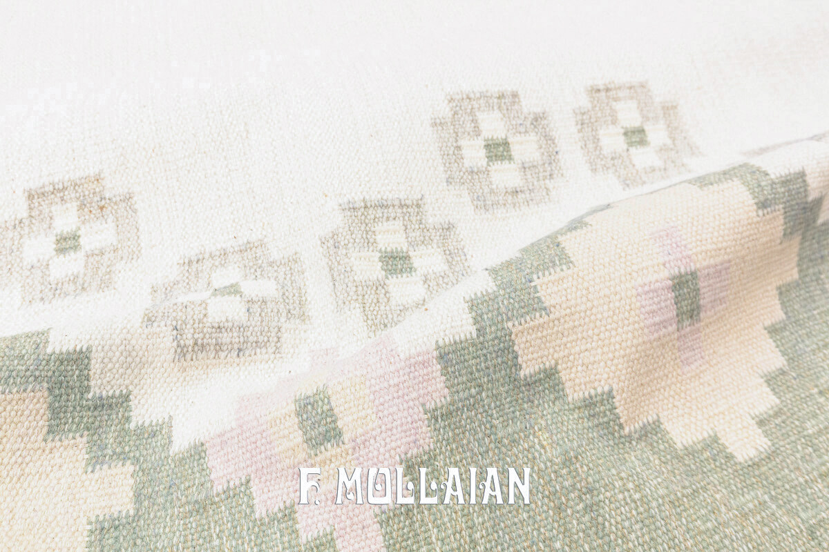 Kilim Svedese (Rollakan) Disegno Geometrico Moderno n°:606041
