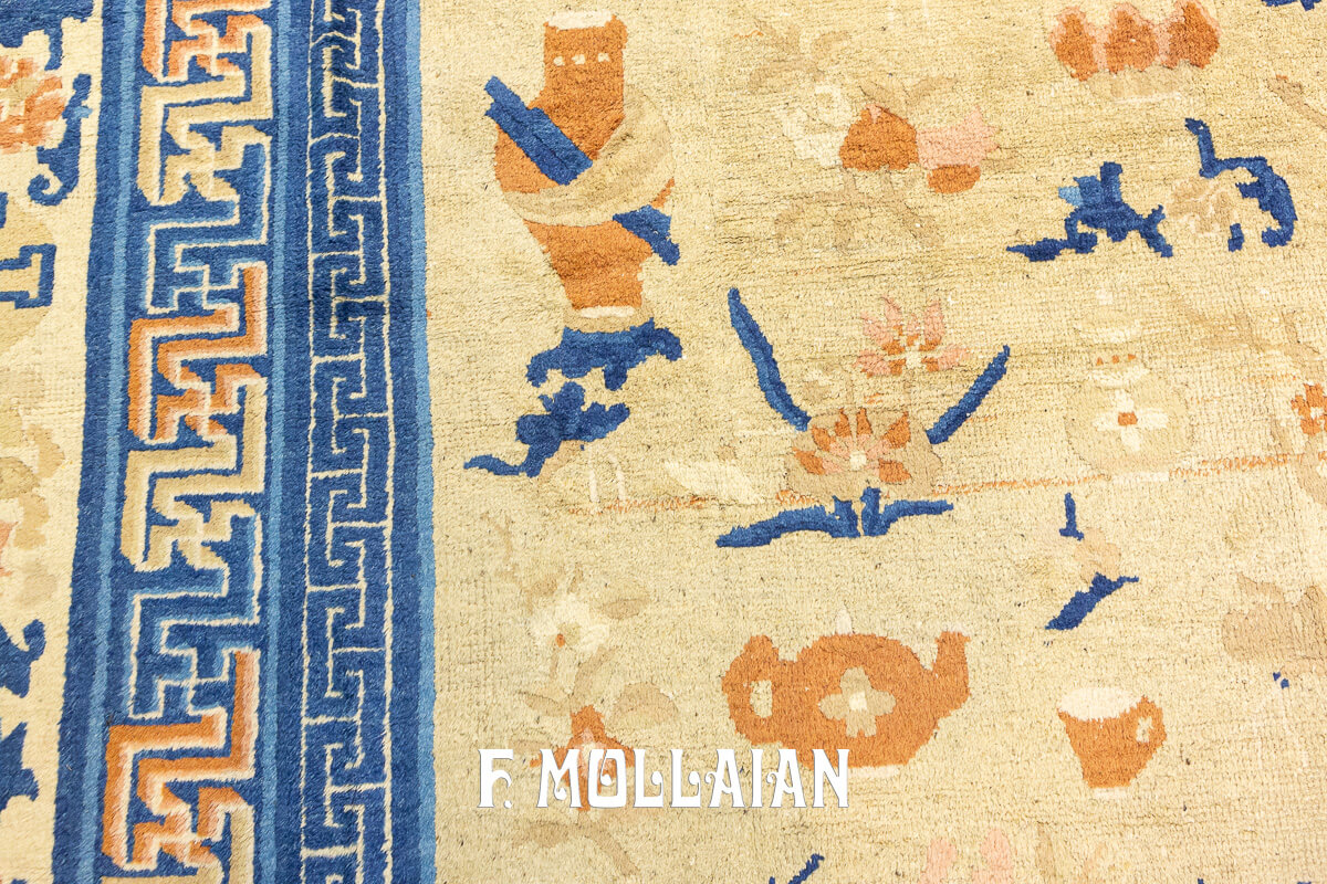 Chinese Peking Rug Decorative Beige Field n°:657602