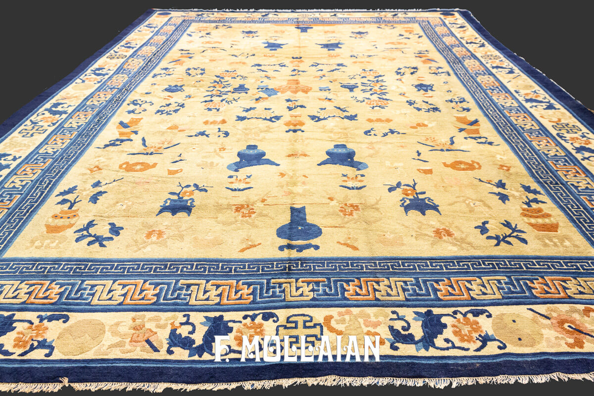 Chinese Peking Rug Decorative Beige Field n°:657602