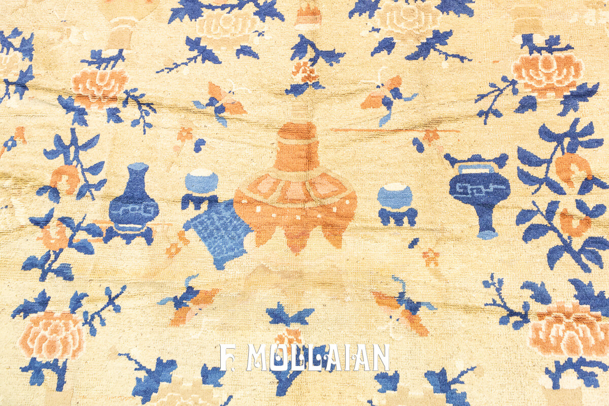Chinese Peking Rug Decorative Beige Field n°:657602