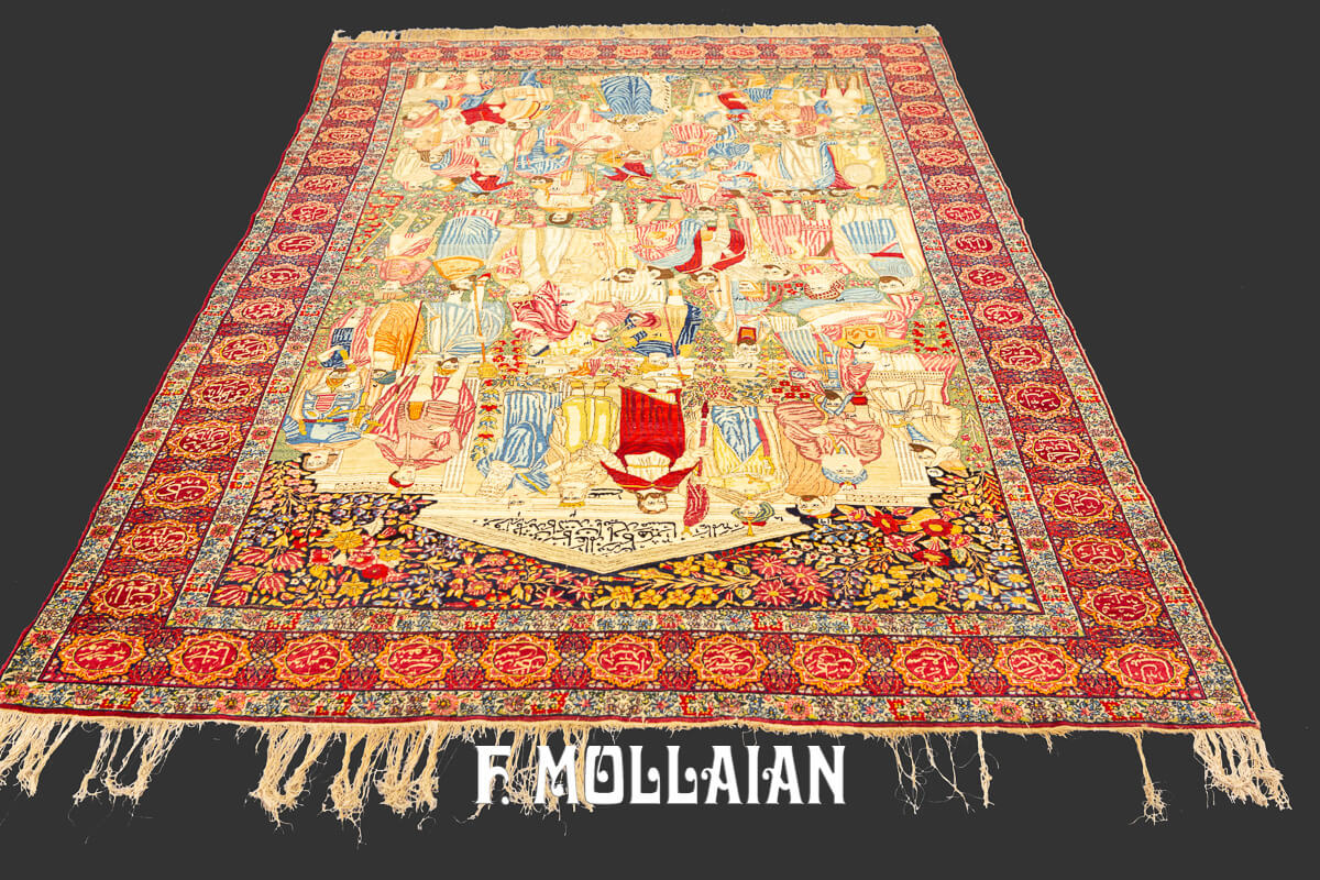 Rare Rug Mashahir Figurative Kerman Ravar n°:695181