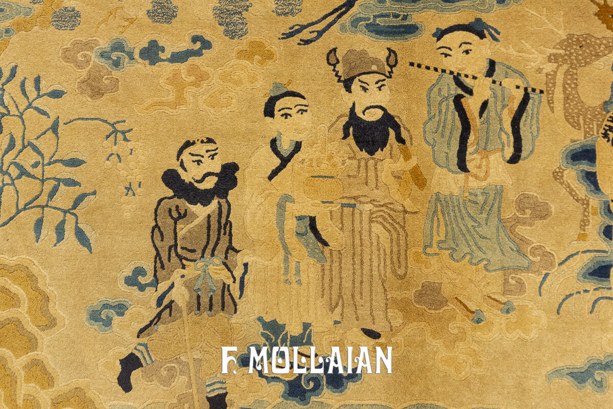 Chinese Peking Rug Figurative Immortals n°:71995114