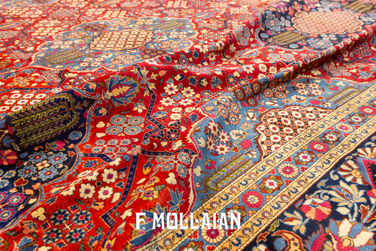 Kashan Dabir Carpet Red Color n°:73937356