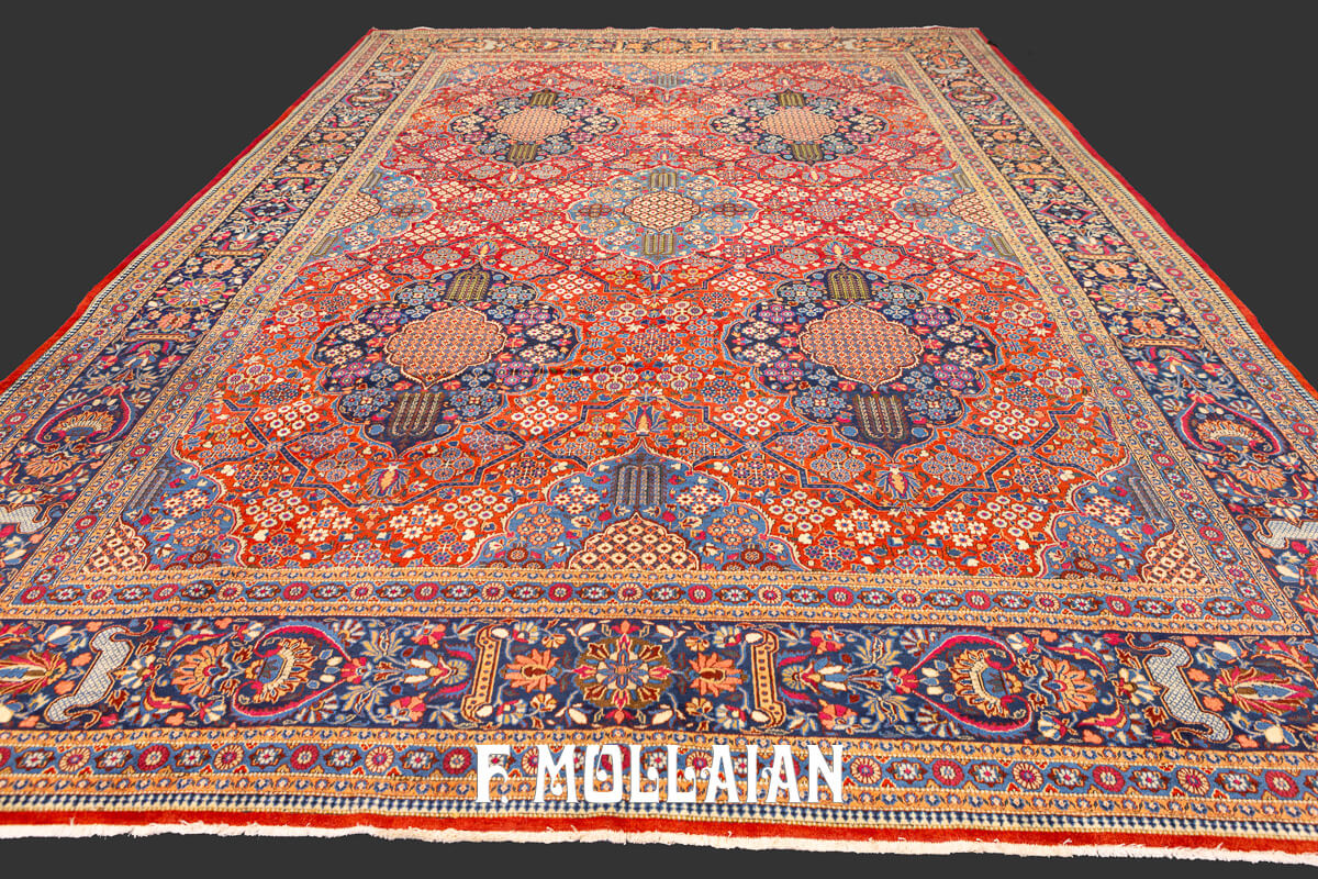Kashan Dabir Carpet Red Color n°:73937356