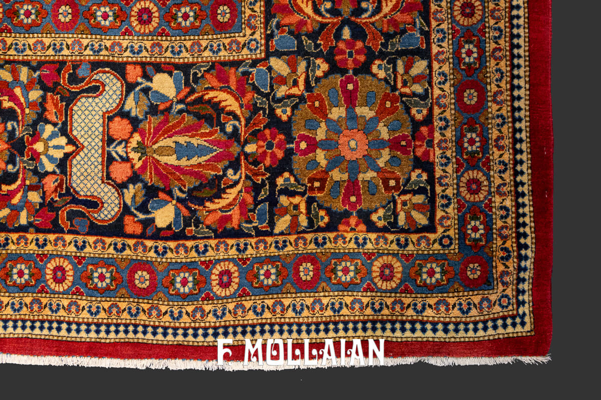 Kashan Dabir Carpet Red Color n°:73937356