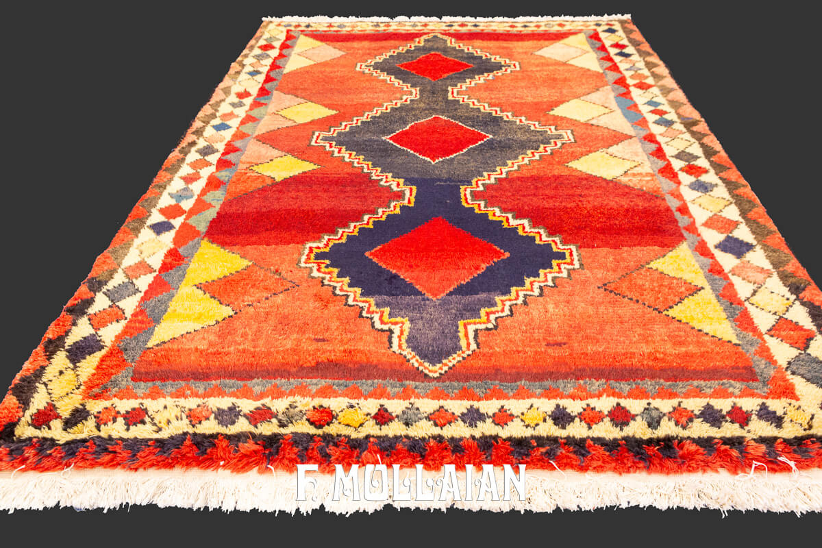Tribal Rug Ghabbeh Bakhtiari Geometric n°:763612