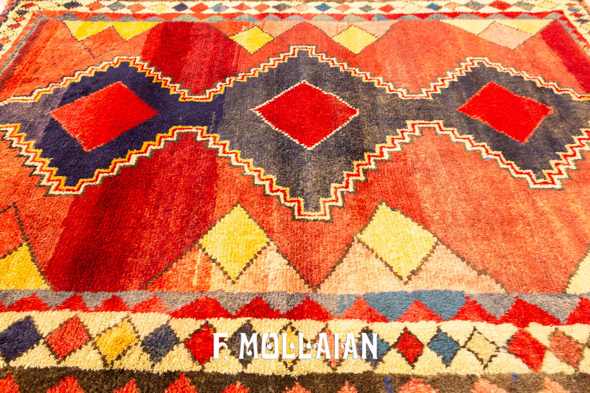 Tribal Rug Ghabbeh Bakhtiari Geometric n°:763612