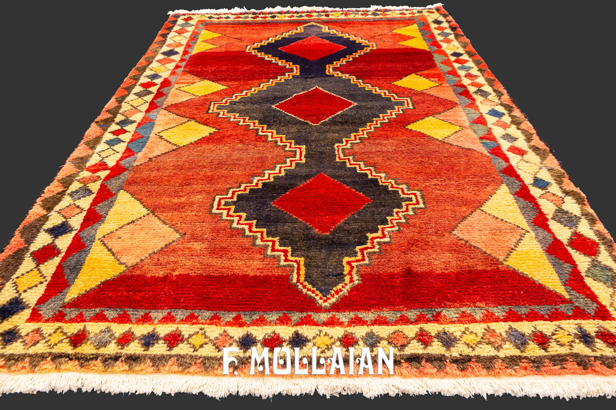 Tribal Rug Ghabbeh Bakhtiari Geometric n°:763612