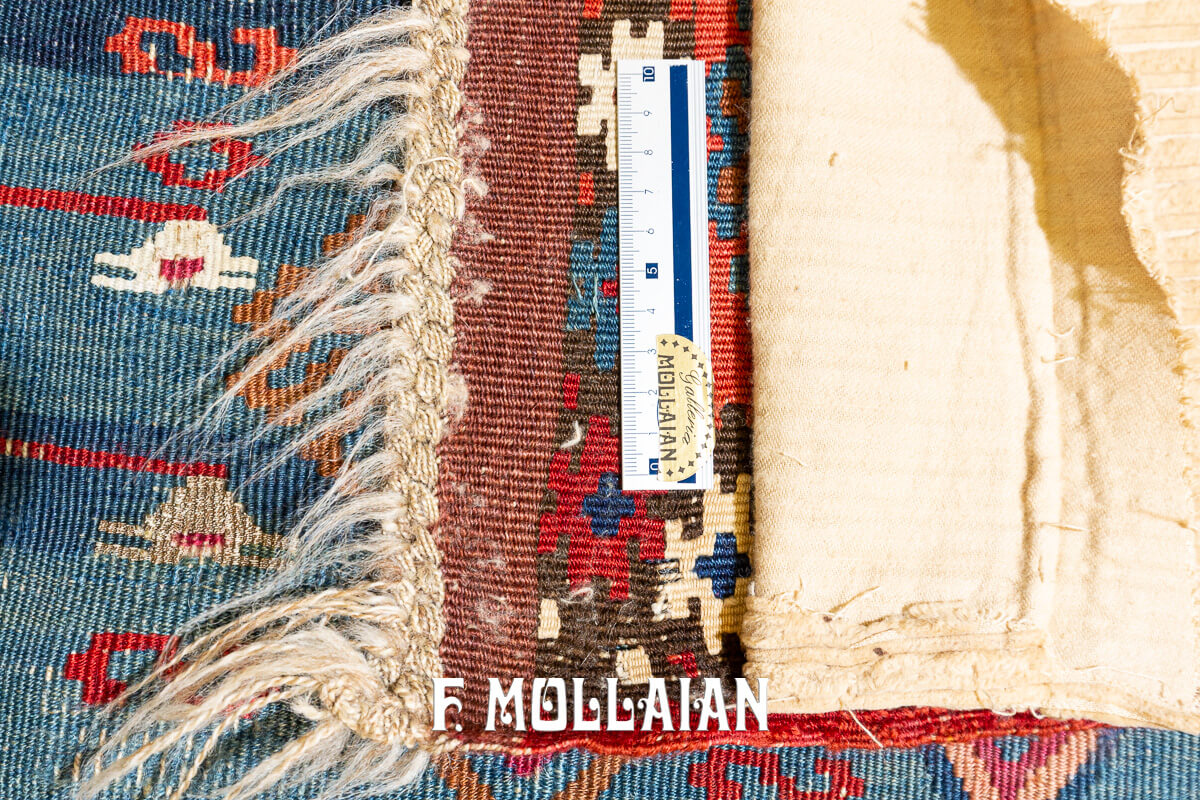 Kilim Orientale Turco Erzurum Con Filo di Metallo n°:852752