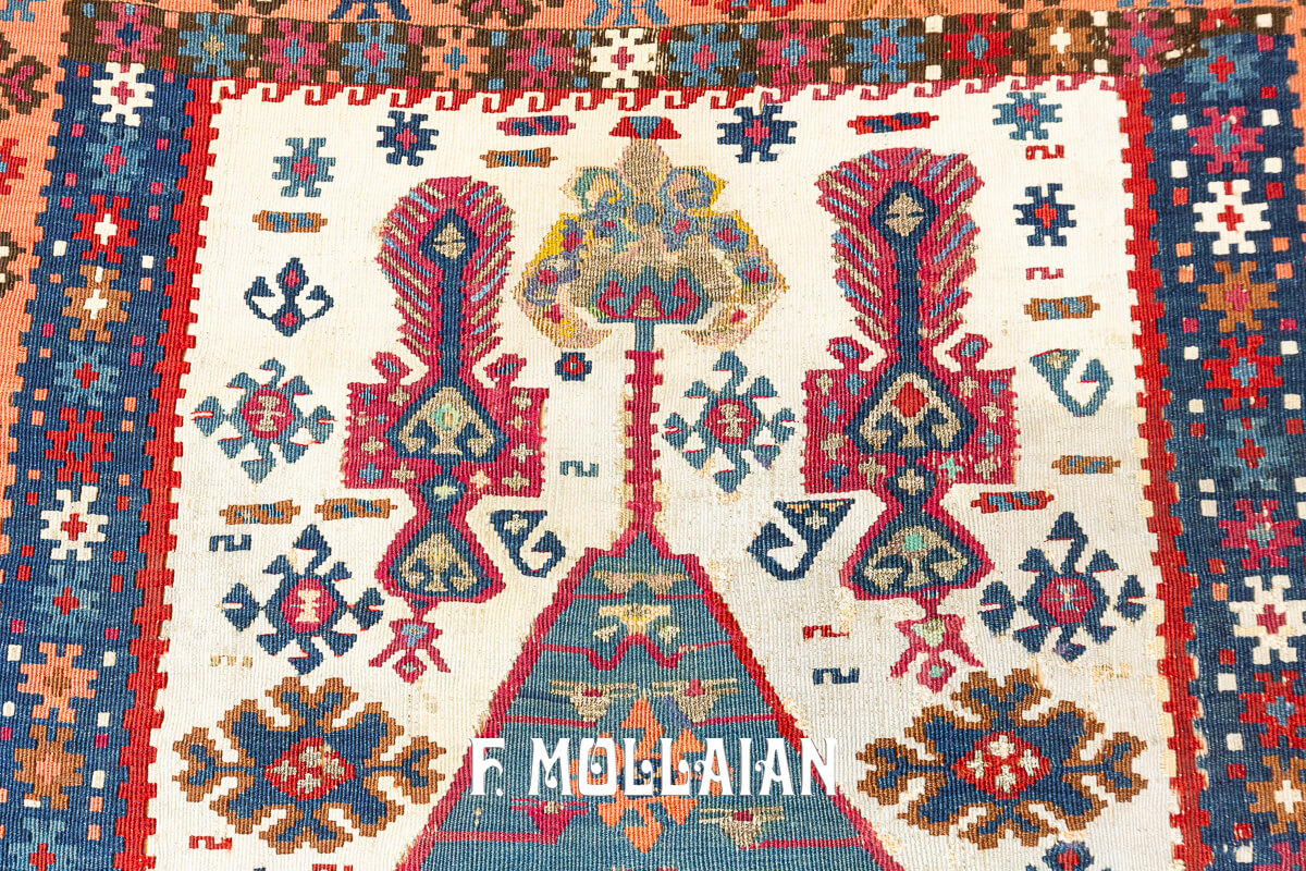 Kilim Orientale Turco Erzurum Con Filo di Metallo n°:852752