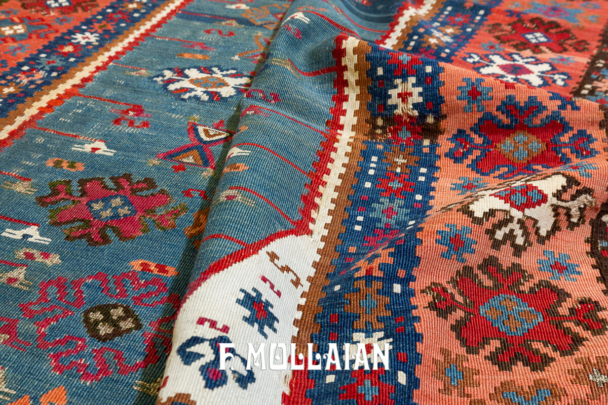 Kilim Orientale Turco Erzurum Con Filo di Metallo n°:852752