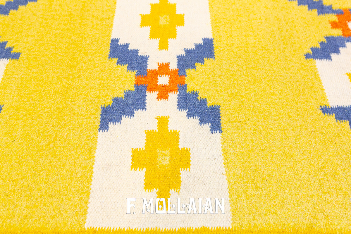 Kilim Svedese (Rollakan) Lana Giallo n°:102256