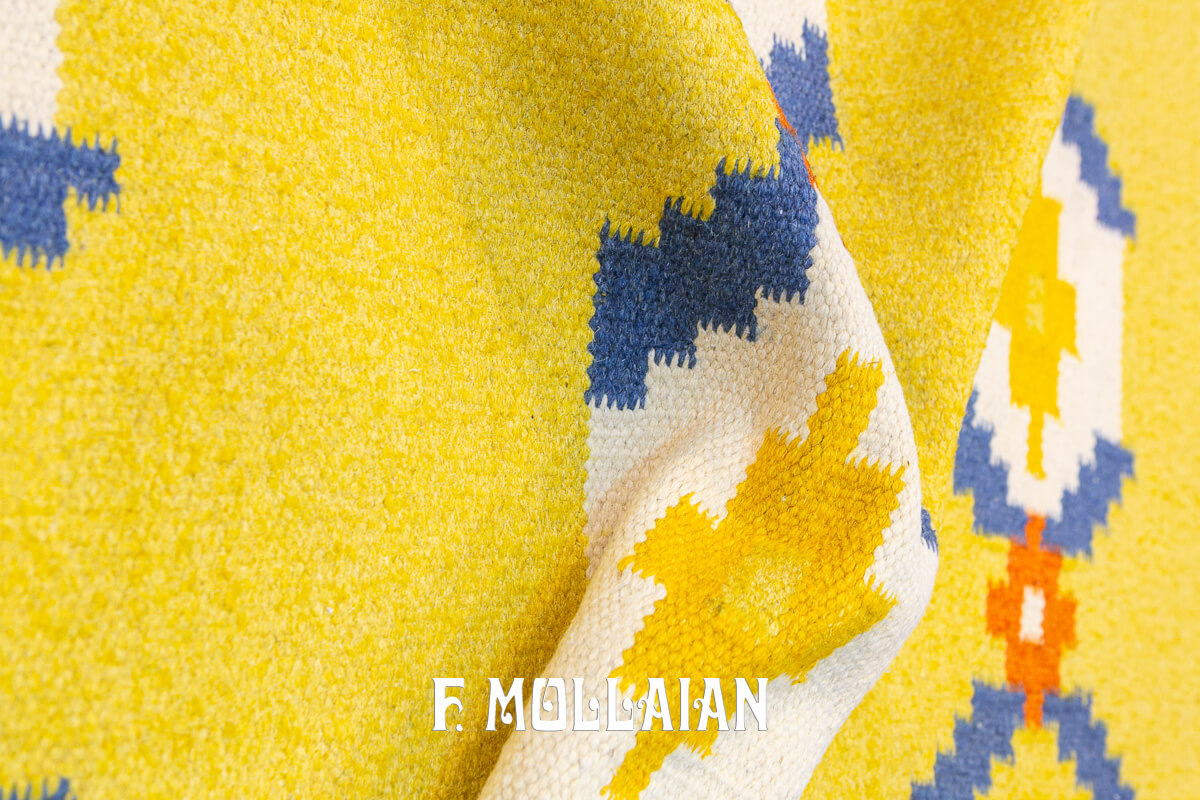 Kilim Svedese (Rollakan) Lana Giallo n°:102256