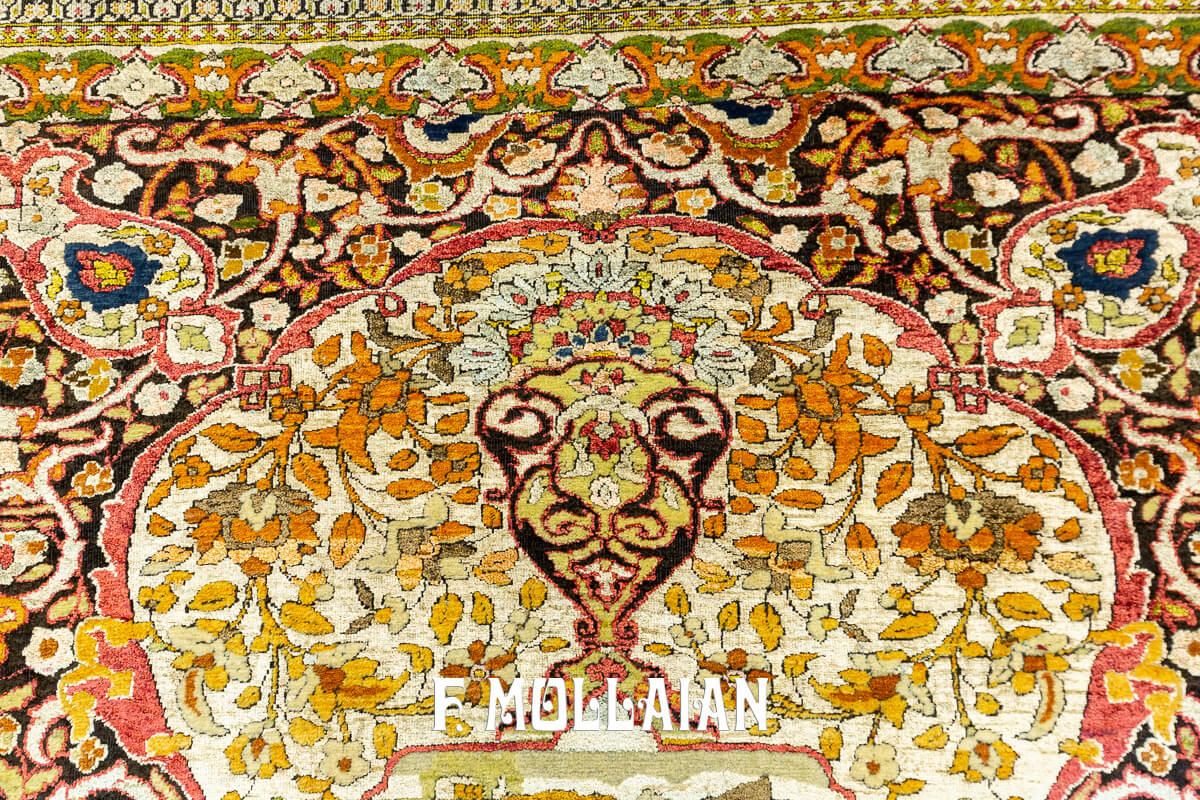 Tappeto Isfahan Souf Figurativo in Seta misro con Lana n°:129907
