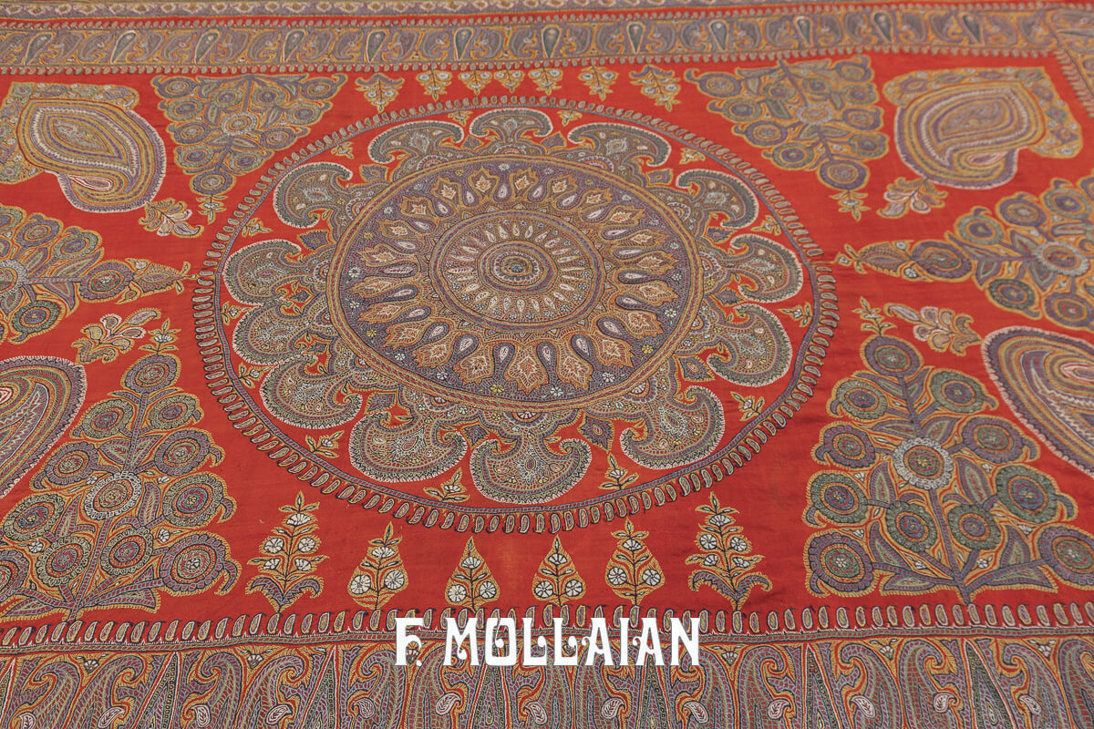 Tessuto Persiano Termeh Recamo Qajar n°:173681