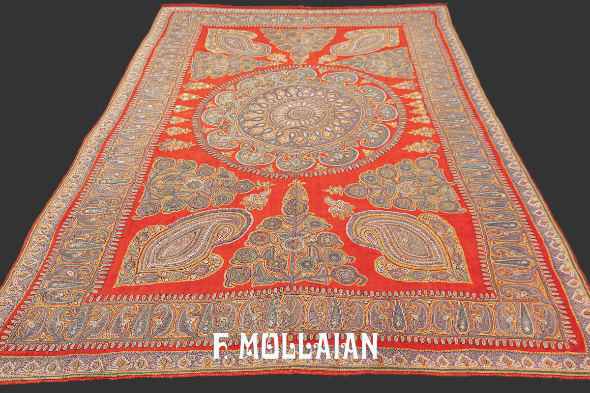 Tessuto Persiano Termeh Recamo Qajar n°:173681