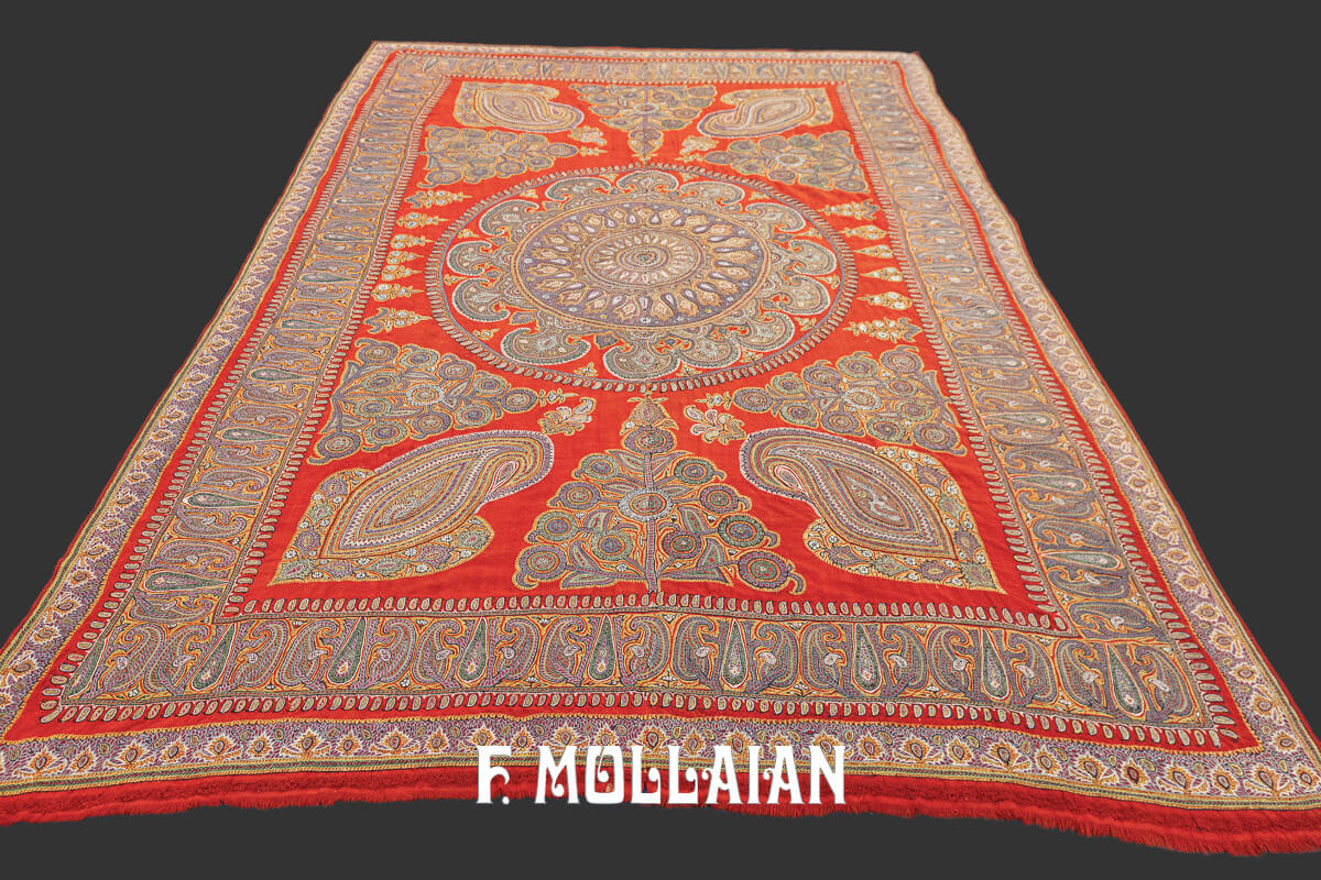 Tessuto Persiano Termeh Recamo Qajar n°:173681