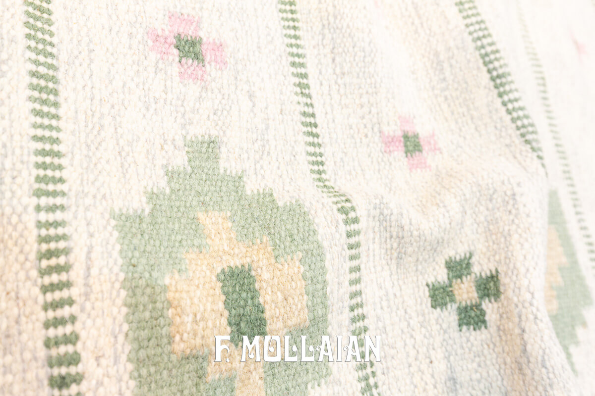 Tappeto Svedese Kilim Color Verde n°:195521
