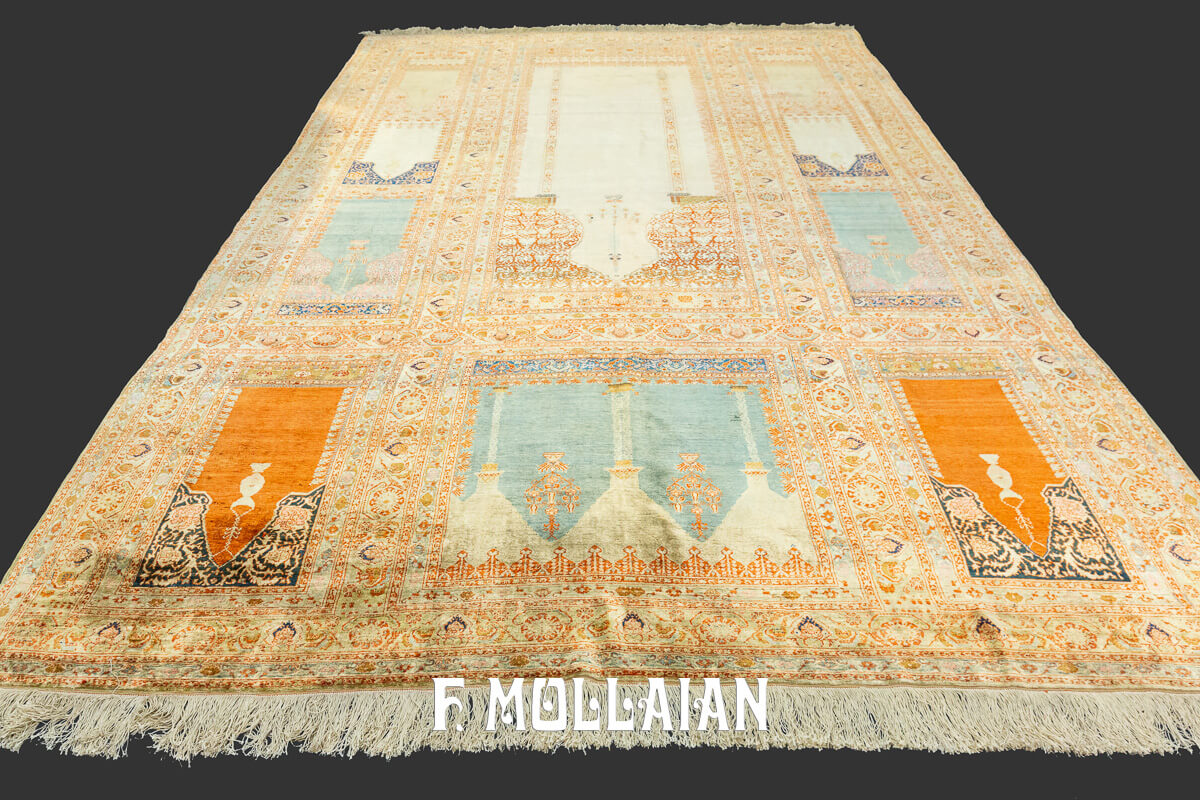 Tappeto Raro Tabriz Hagi Gialili in Seta n°:225565
