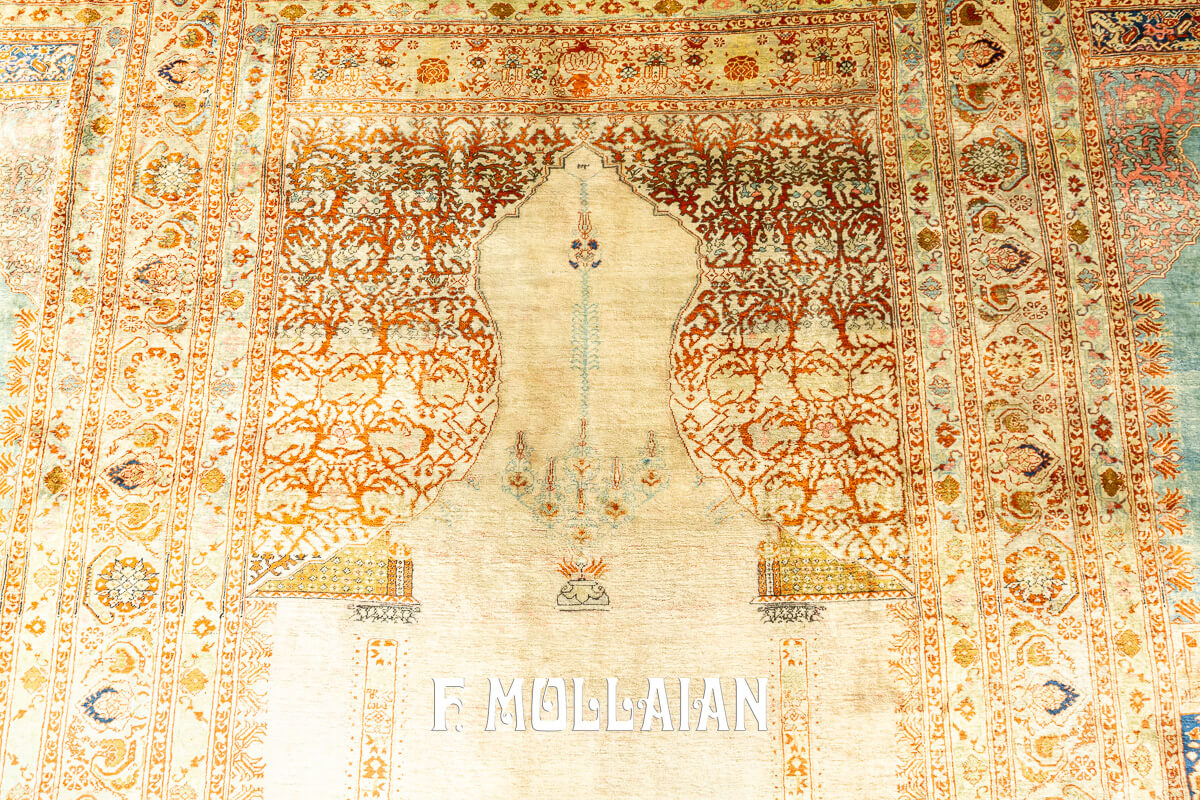 Tappeto Raro Tabriz Hagi Gialili in Seta n°:225565