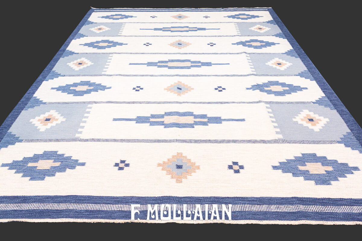 Kilim Svedese (Rollakan), Bordo Blu n°:268998