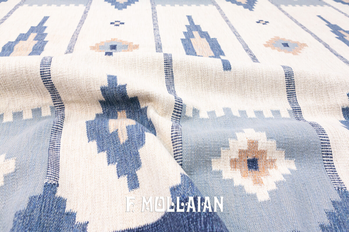 Kilim Svedese (Rollakan), Bordo Blu n°:268998