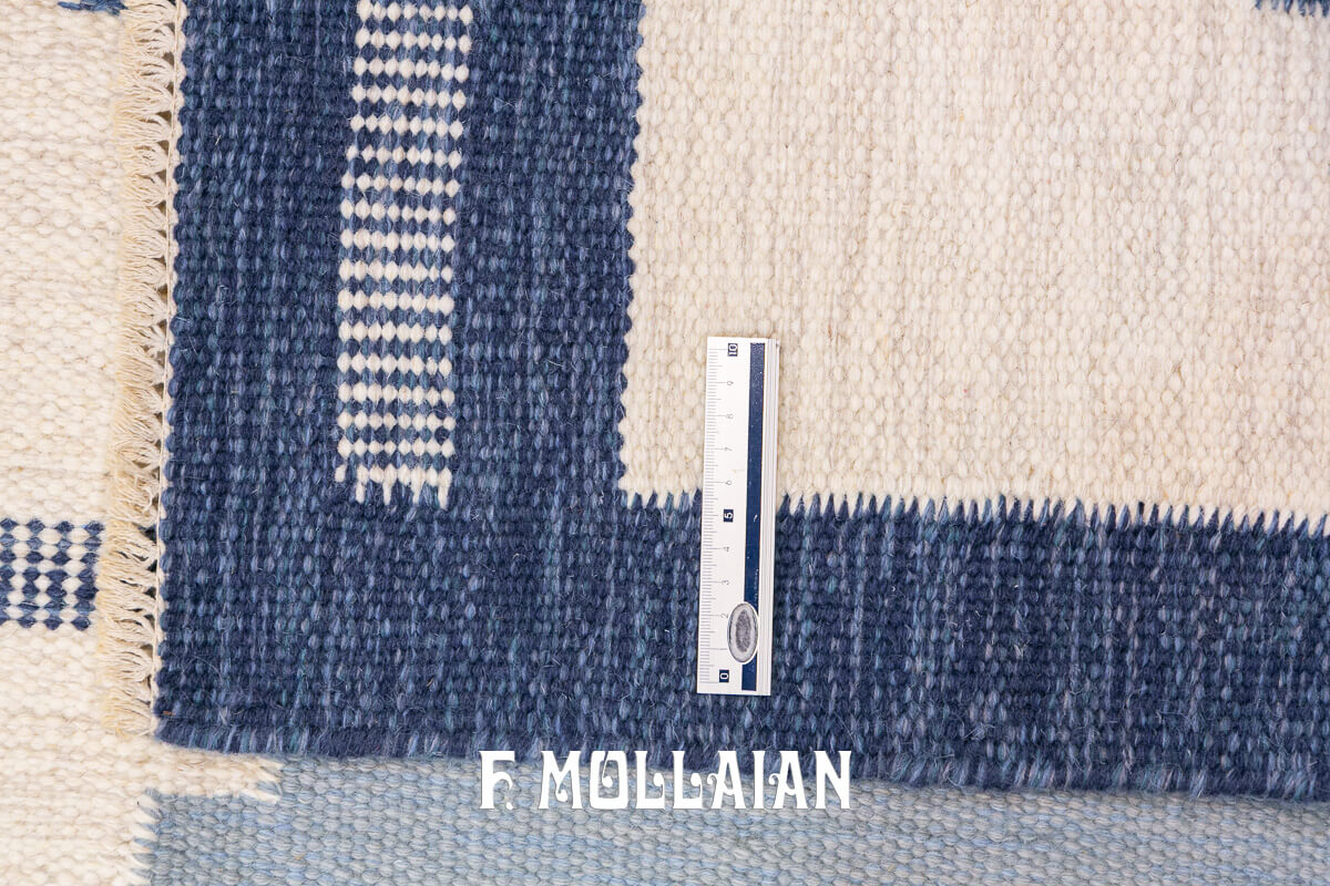 Kilim Svedese (Rollakan), Bordo Blu n°:268998