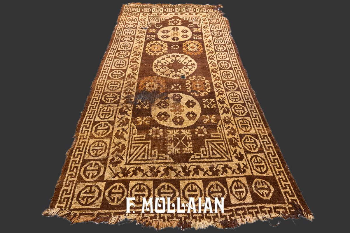Khotan Rug Brown Field n°:278356
