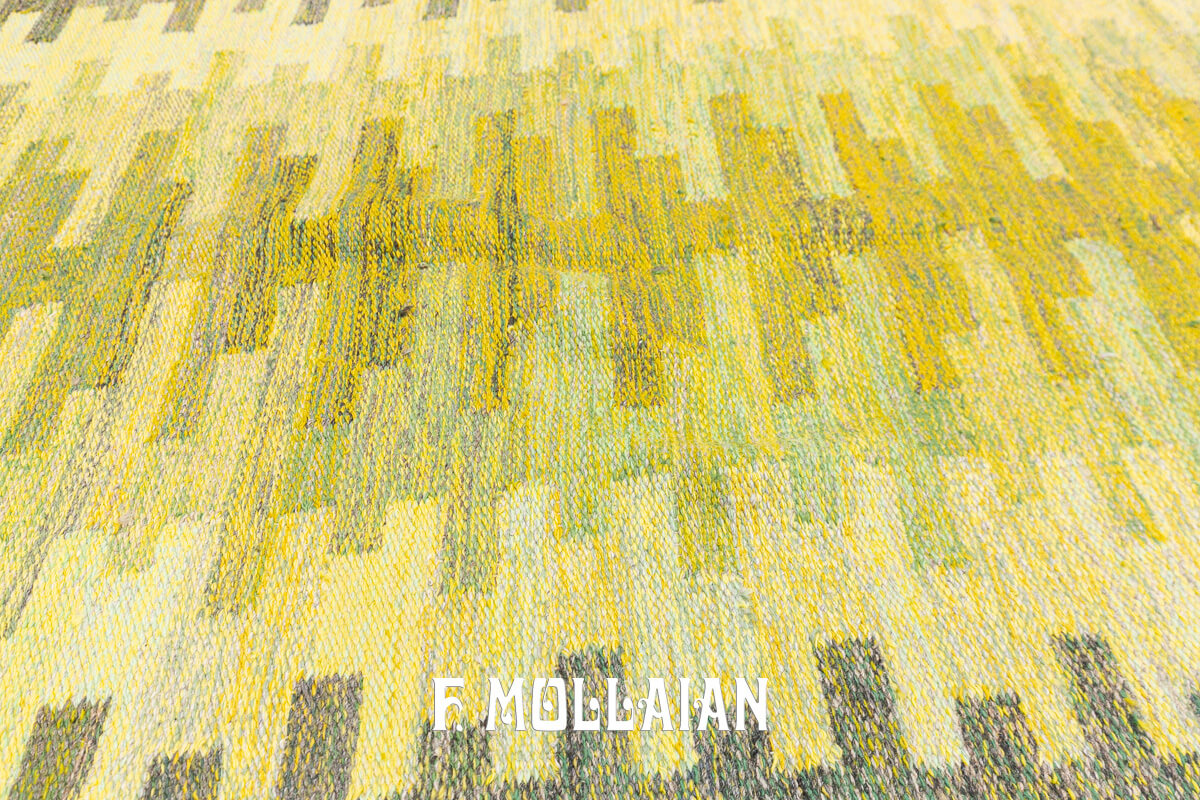 Kilim Svedese Rollakan Tonalità Verde n°:381059