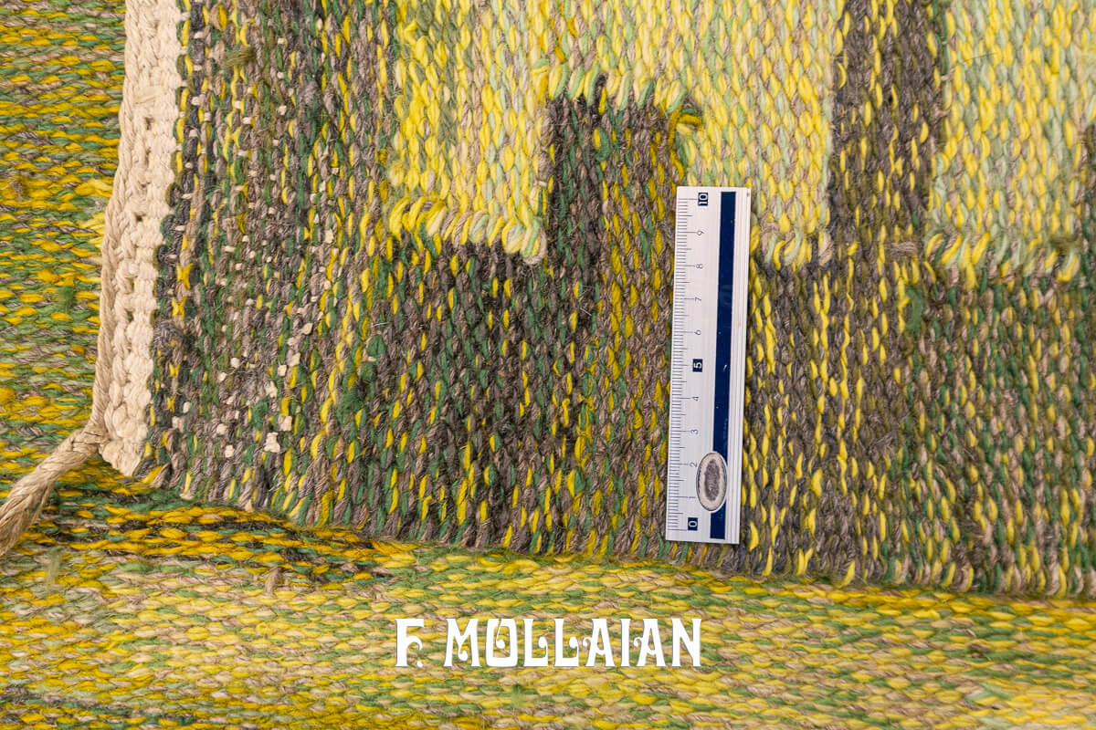 Kilim Svedese Rollakan Tonalità Verde n°:381059
