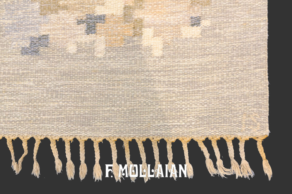 Swedish Kilim Rug Abstract Design n°:392685