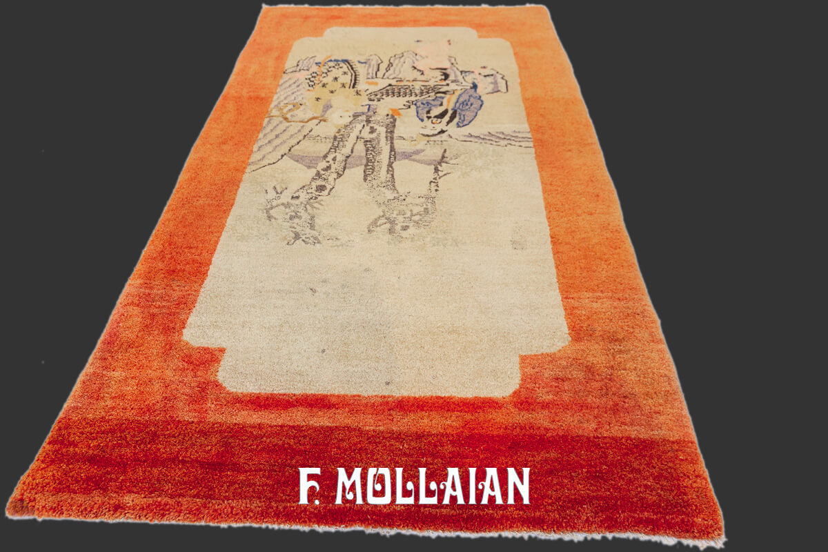 Antique Tibetan Rug Figurative n°:427770